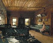 Grigoriy Soroka Room in the house on Ostrovki oil painting